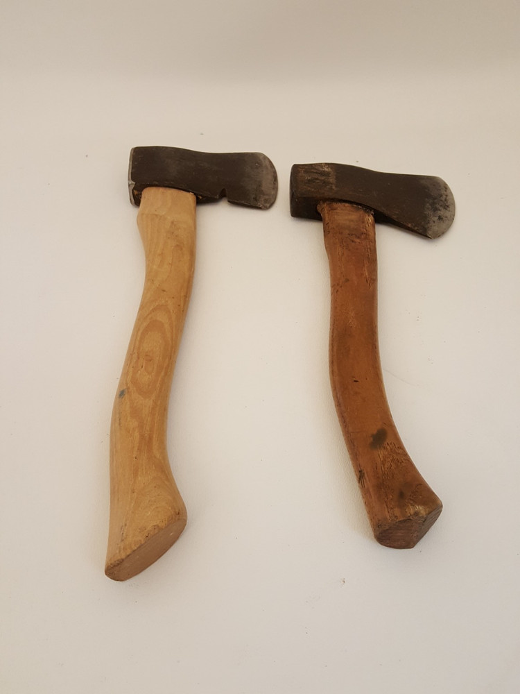 2 vintage Plumb Boy Scout hatchets axes timber logging