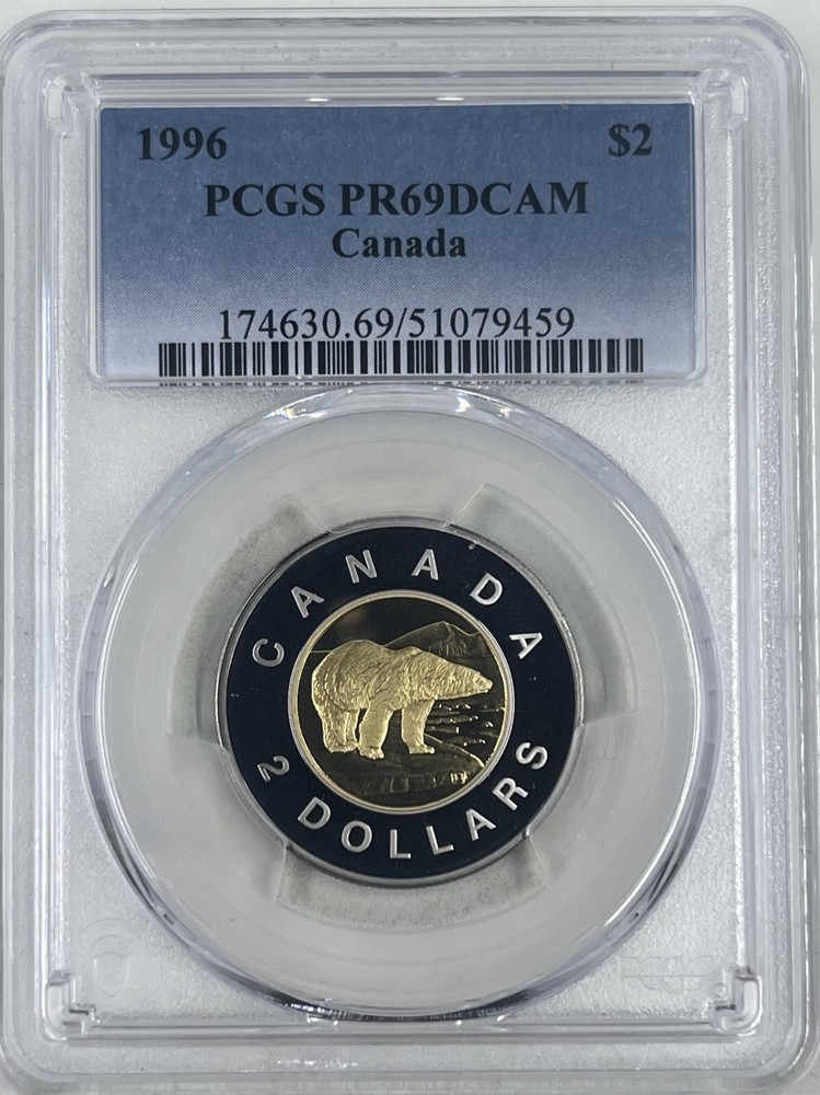1996 $2 PCGS PR69DCAM Canada
