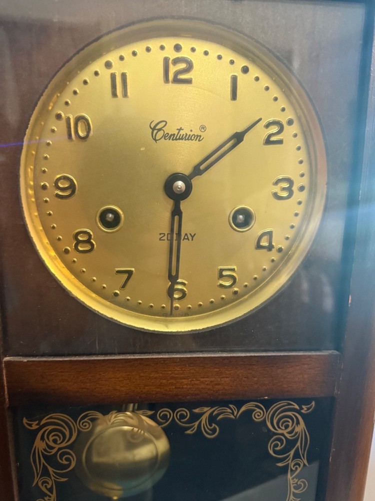 Vintage Centurion 20 day Wall Chime Clock With Key