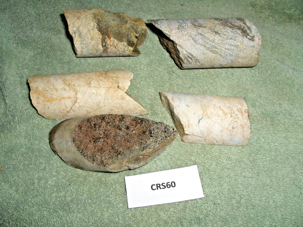 Split Core Samples From Alaska Gold Mine 5 Pieces Drill Core Samples CRS60
