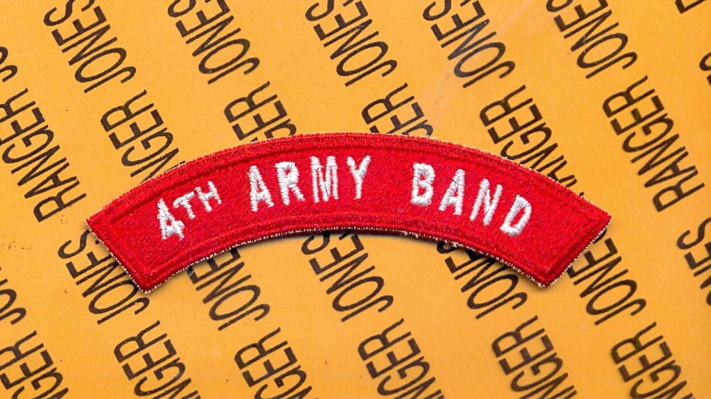 US Army 4th ARMY BAND tab arc patch