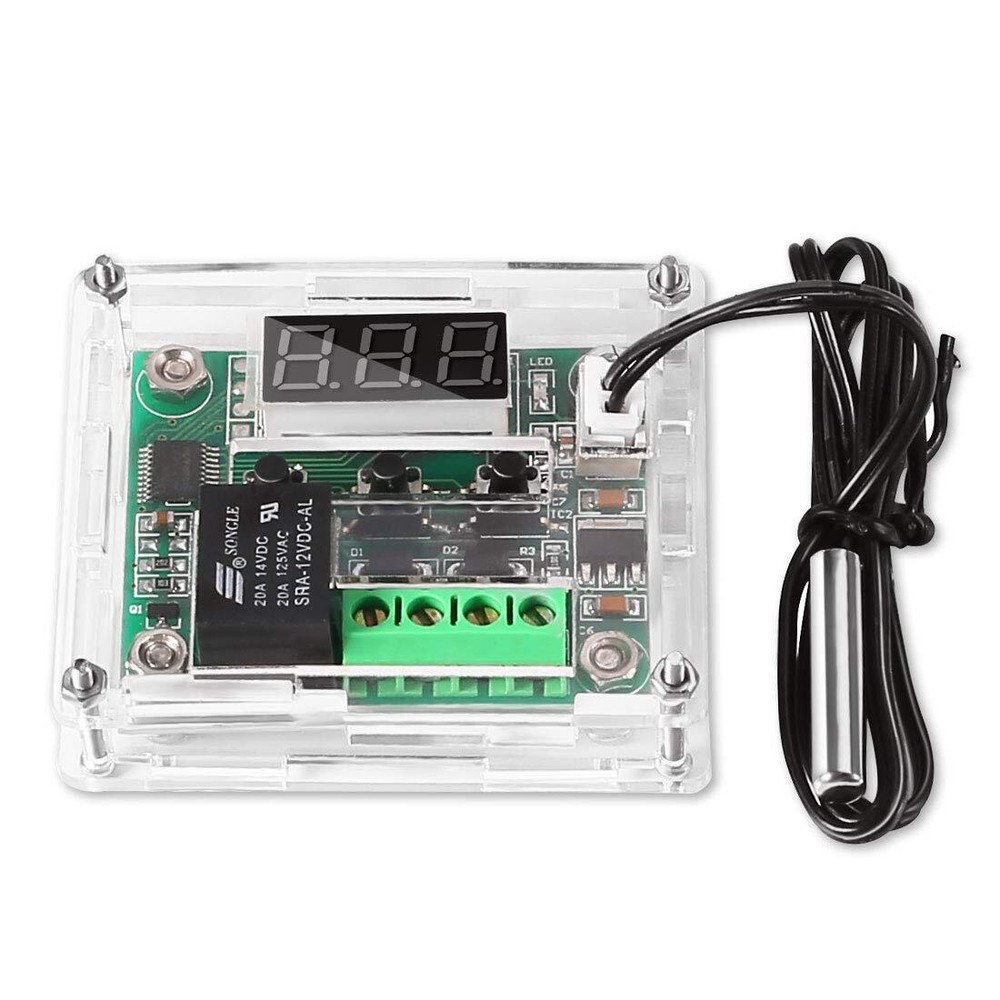 4PC W1209 DC12V Digital Thermostat Temperature Control Switch Sensor With Case