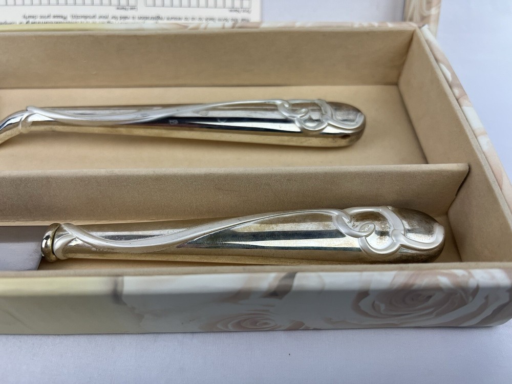 Lenox Forevermore 2-Pc Dessert Set Cake Server Knife Silver Stainless Heavy