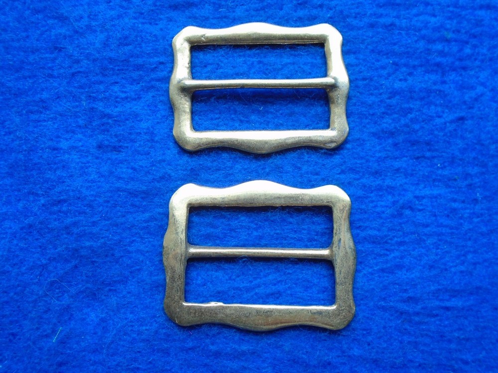 PAIR BRITISH ARMY VICTORIAN BRASS WEBBING BUCKLES