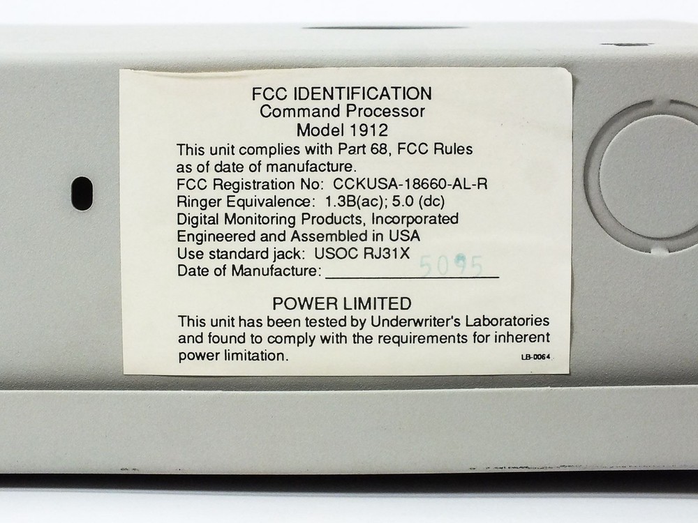 DMP 1912 Alarm System Command Processor Wall Enclosure