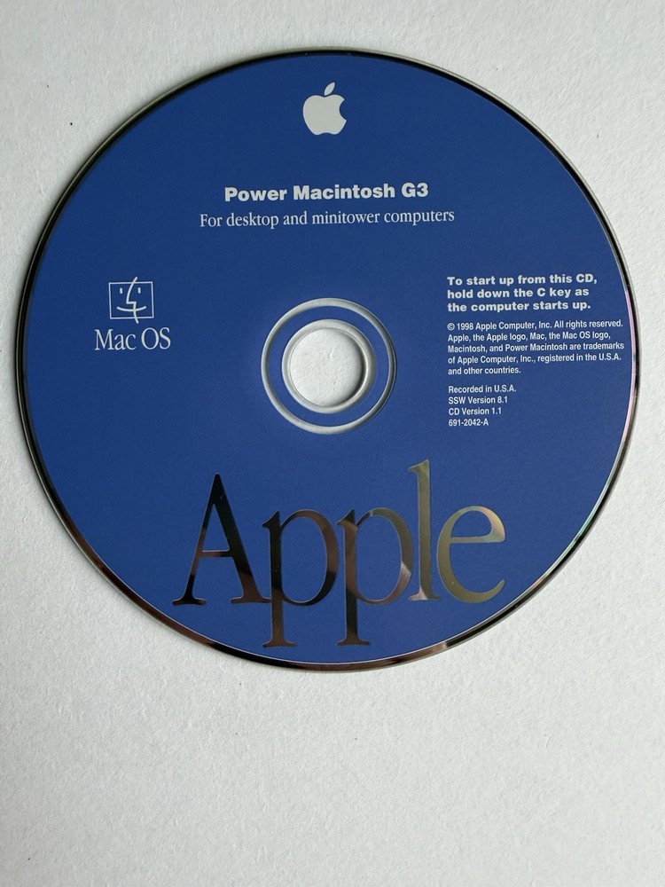 Apple Power Macintosh G3 Restore  CD 691-2042-A
