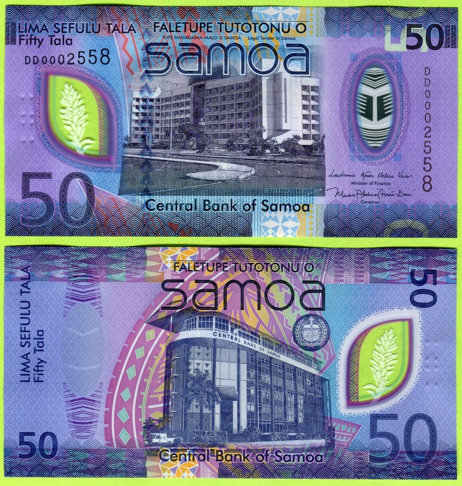 Samoa 50 Tala ND(2025) P50 UNC / Polymer
