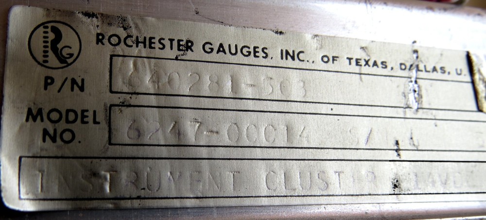 1977 Mooney J engine instrument cluster