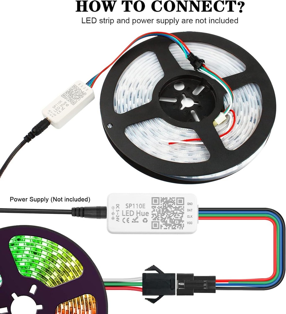 WS2812B WS2811 LED Strip Light Mini LED RF WiFi Bluetooth Music Pixel Controller