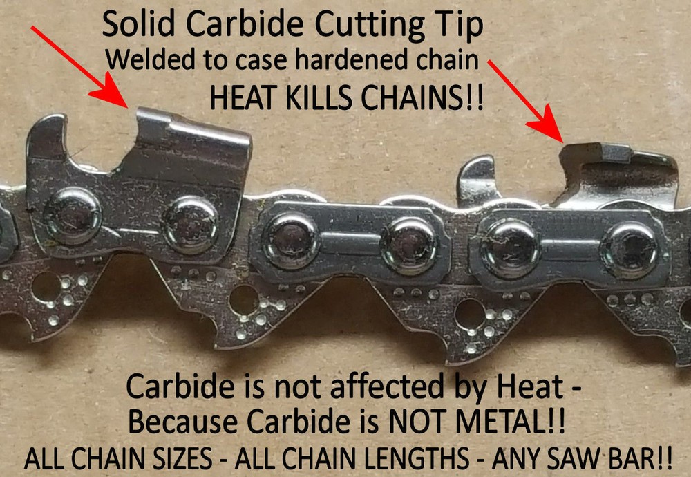 *SOLID CARBIDE* Chainsaw Chain 69 Link Fits 20" EGO CS2000 CS2005 56V 5456157