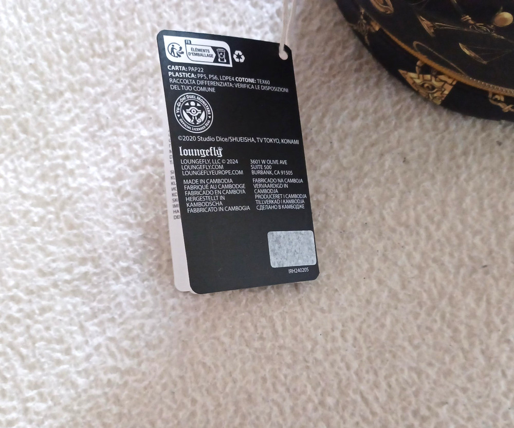 Yu-Gi-Oh Loungefly Milenium Puzzle Mini Backpack NWT