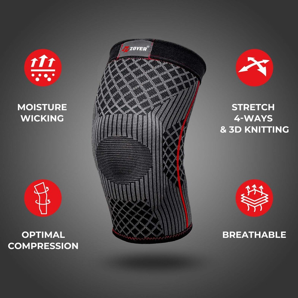 ZOYER Performance Knee Sleeve with EVA Pad
