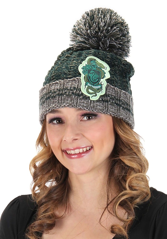 Slytherin Heathered Pom Beanie