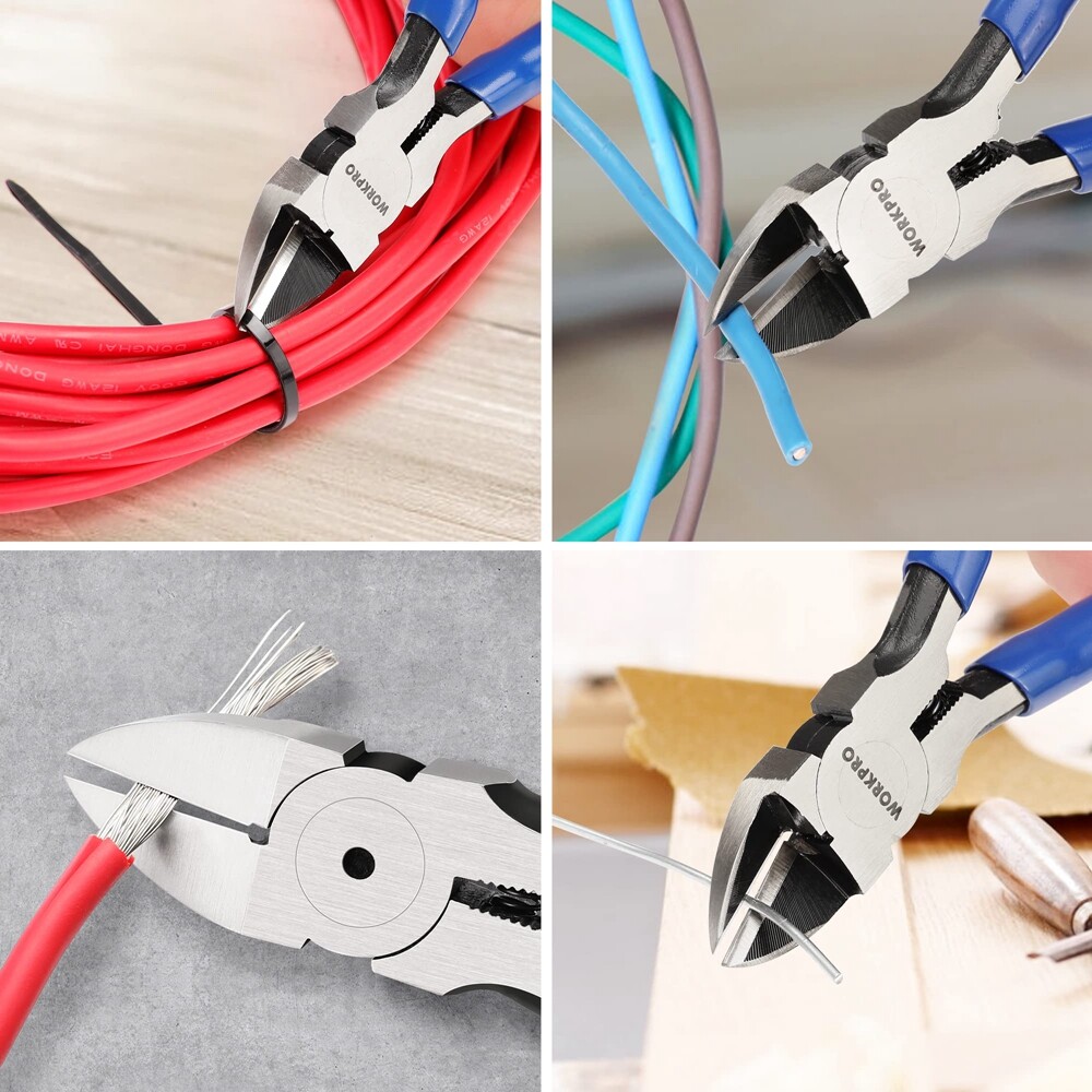 6" Wire Cutter Precision Flush Cutter Spring Loaded Side Cutting Diagonal Cutter