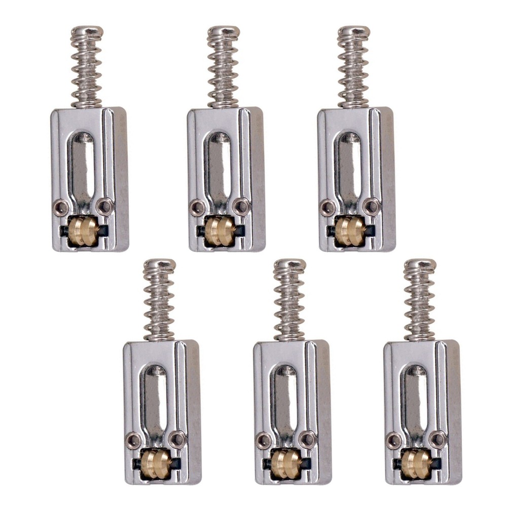 6Pack Upgrade Metal Roller Guitar Saddle Bridge String Saddles For E-Guitar E