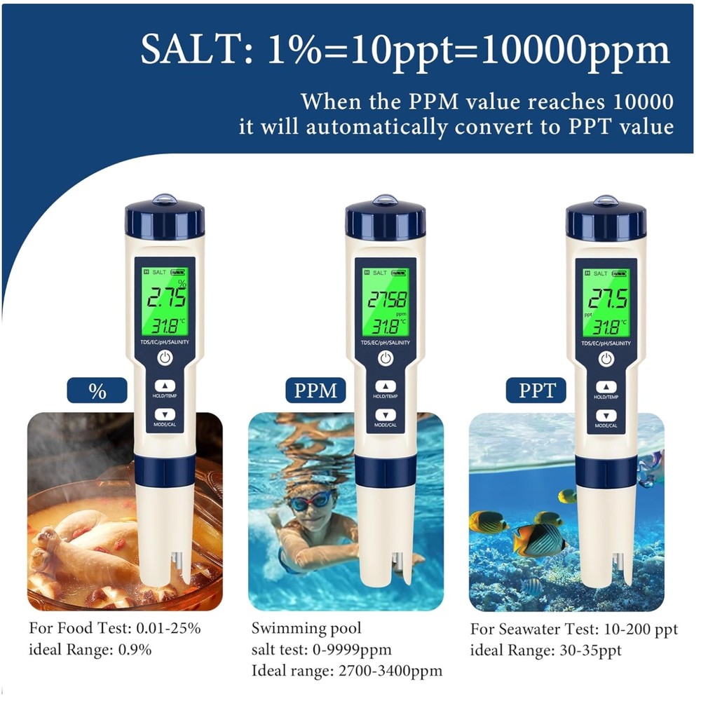 PH Temp EC & TDS Meter for Various Applications