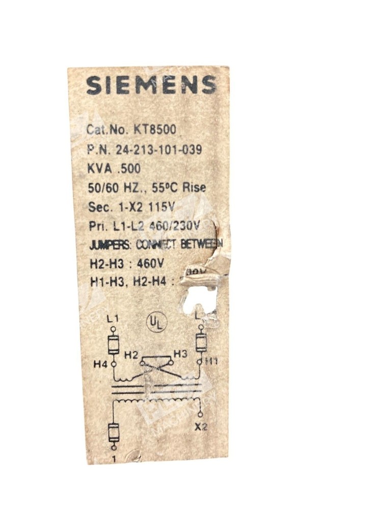 Siemens KT8500 Control Transformer