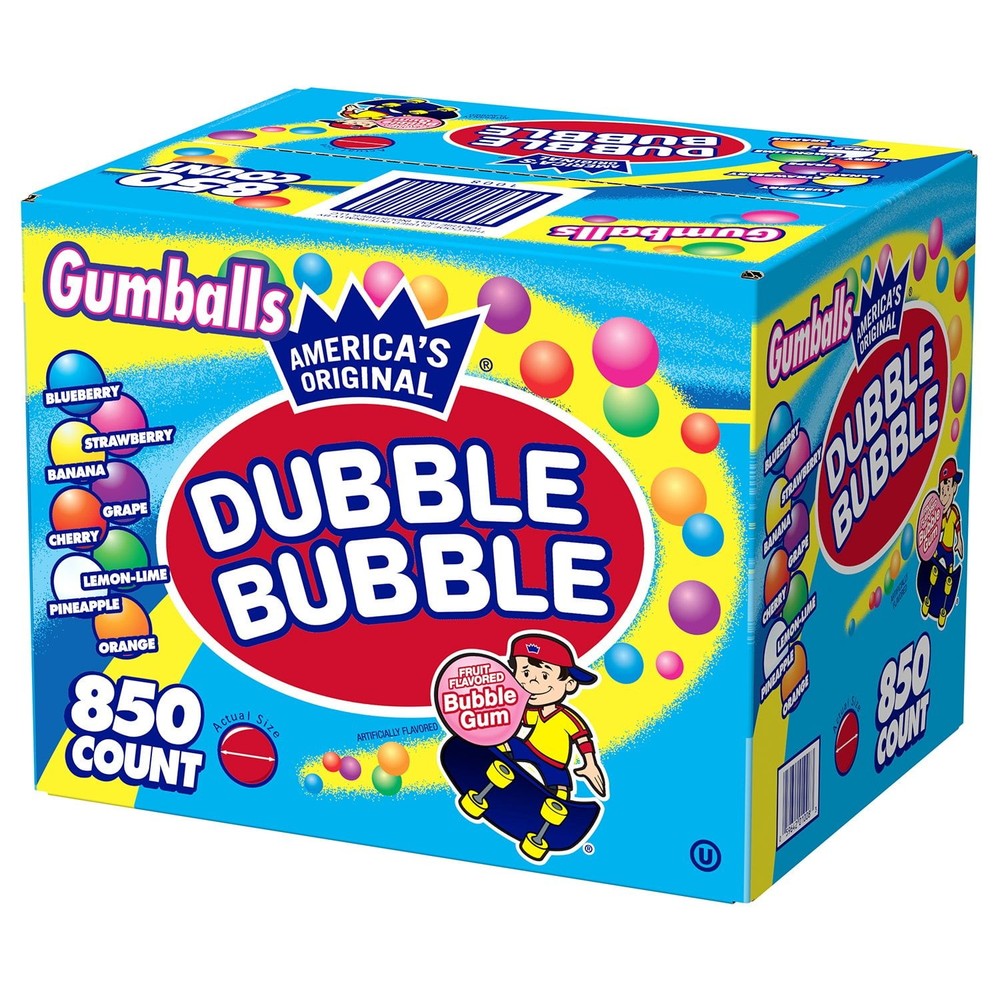 Dubble Bubble Gumballs Assorted Fruit, 850 pcs.
