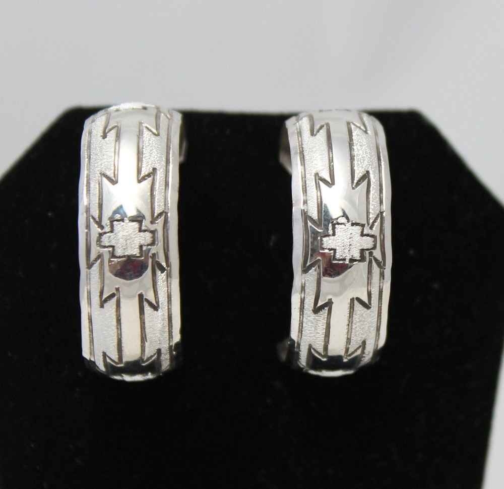 Sterling Silver Half Hoop Earrings