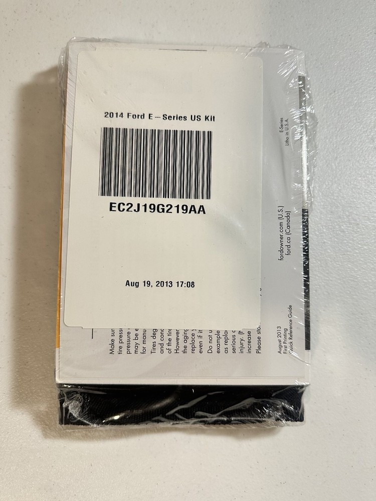 2014 Ford E-Series Owner's Manual Set