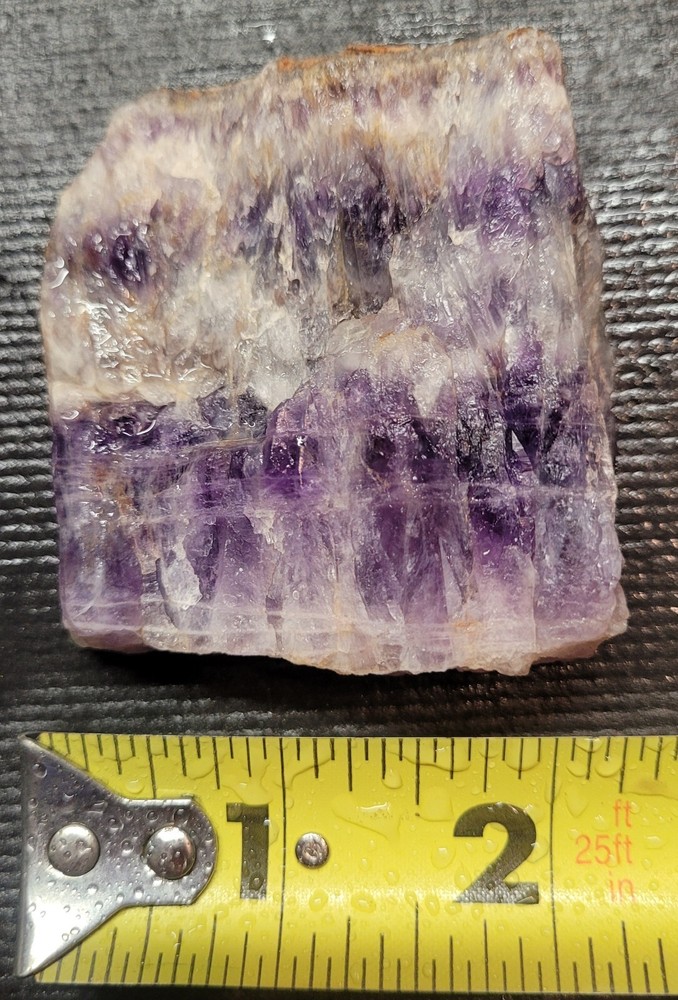 Amethyst Chevron Slab - end cut From Morocco. A17