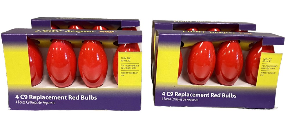 16 Light Keeper Pro Replacement Red C9 Bulbs For String Christmas Lights