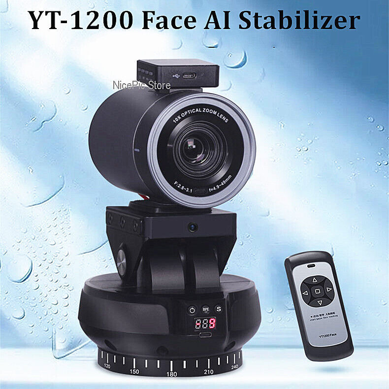 YT-1200 Pro Face AI Tracking Pan Tilt Auto Motorized Panoramic Camera Stabilizer