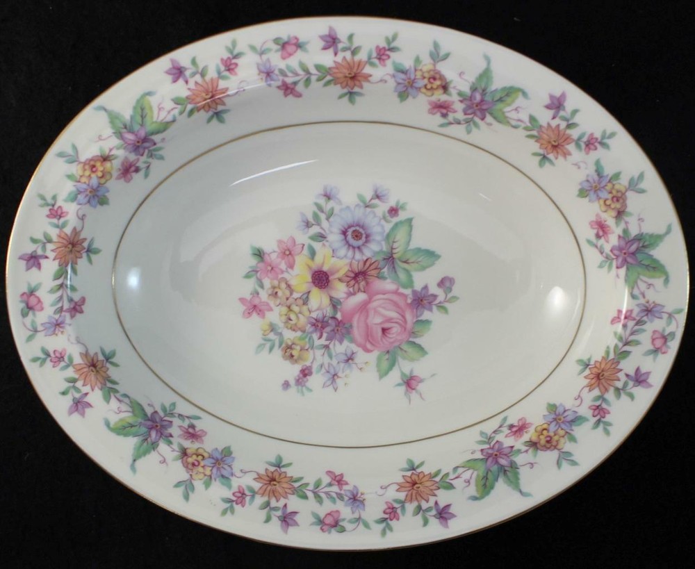 Haviland SPRINGTIME 9 1/2" Oval Vegetable Bowl GREAT CONDITION