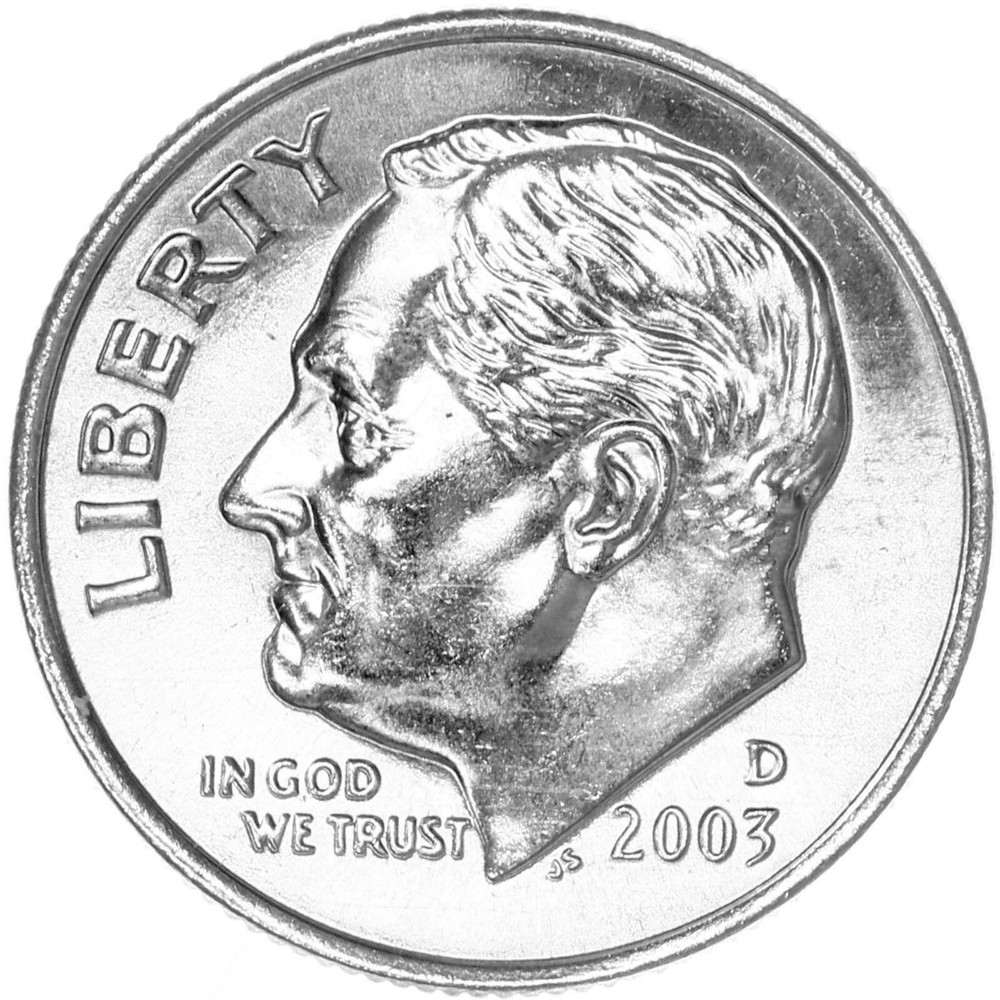 2003 P D Roosevelt Dime BU 2 Coin Year Set