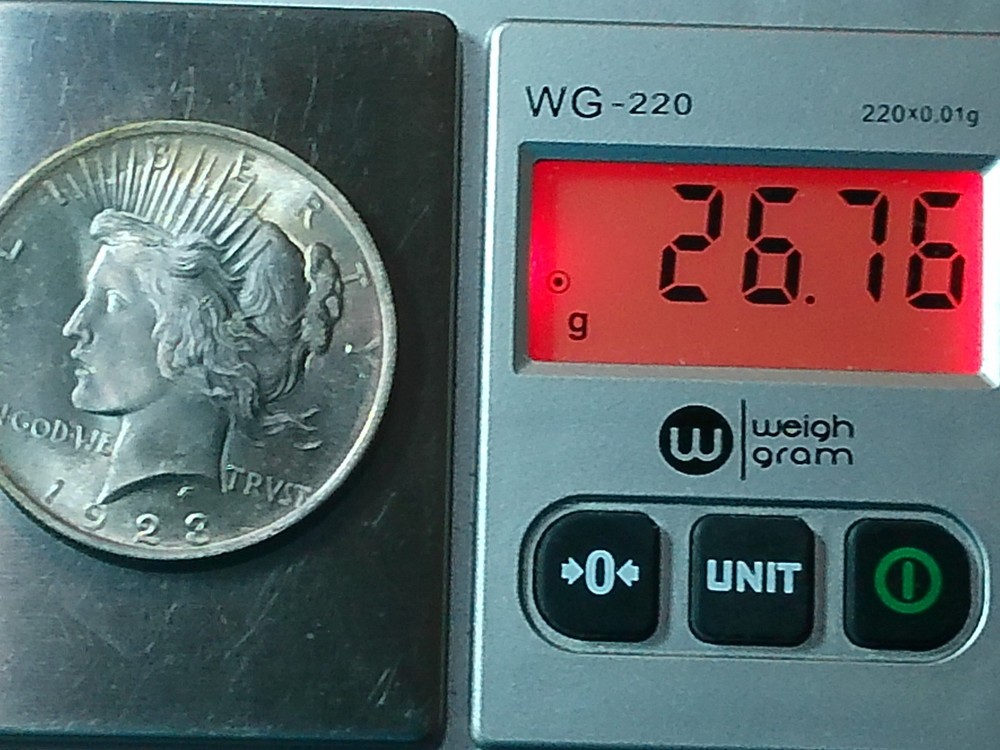 Attractive Raw 1923 Peace Silver Dollar - Philadelphia