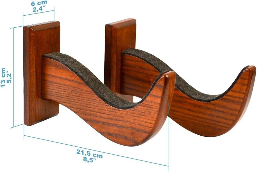 TESLYAR Surfboard Wall Mounts – Wooden Surfboard Rack Wall Storage – Solid Wood