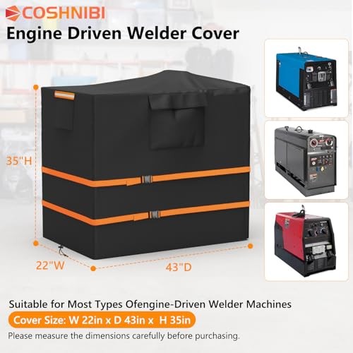 COSHNlB Engine Driven Welder Cover,Waterproof & Dustproof Welding Machine