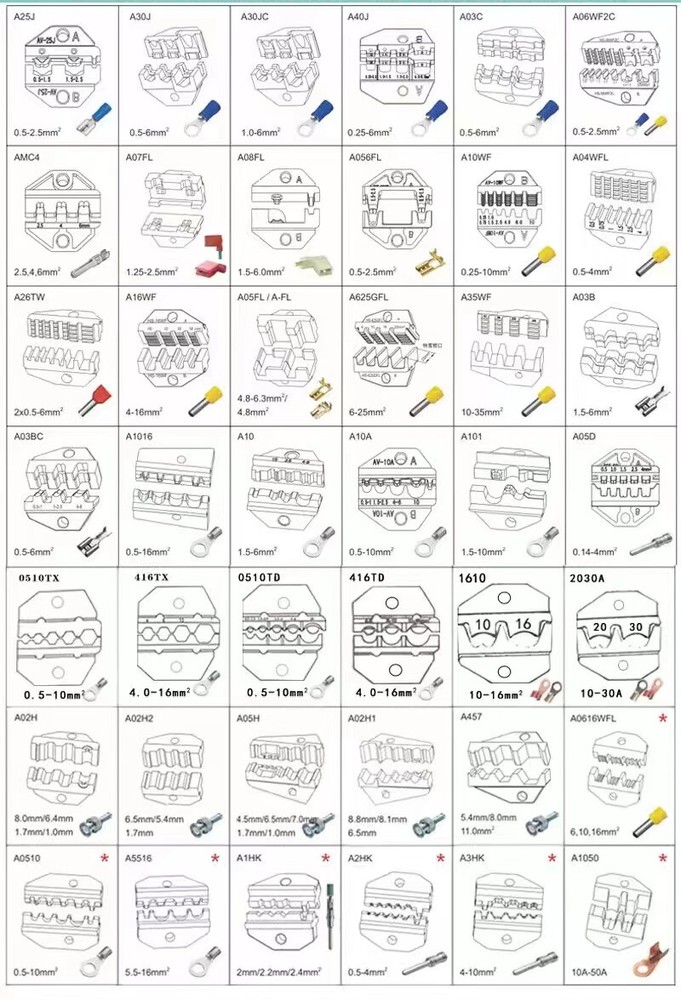 Pneumatic Terminal Wire Crimper Tools Cold Pressing Automatic Crimping Pliers