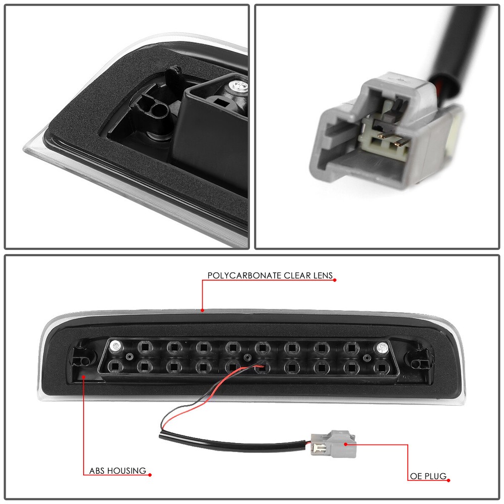 Carbon {Sequential Triangle LED} 3rd Brake Light for Silverado GMC Sierra 14-20