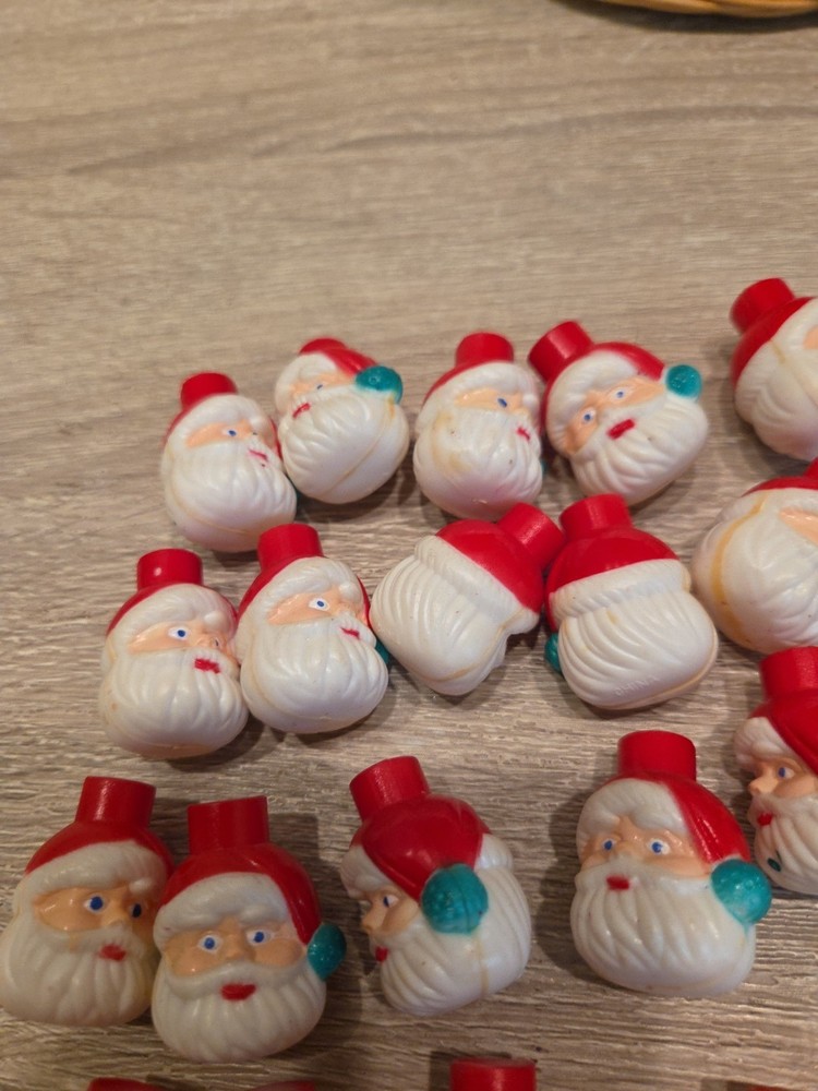 Vintage Plastic Santa Light Covers (20)