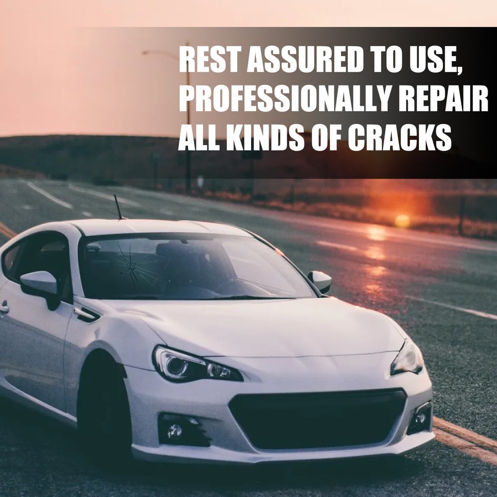 Professional Quick Windshield Repair Fluid - Fixes Cracks & Chips in Car Glass