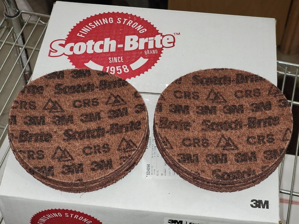 (10) Scotch-Brite 6” Inch Precision Surface Conditioning Disc Hook & Loop Coarse