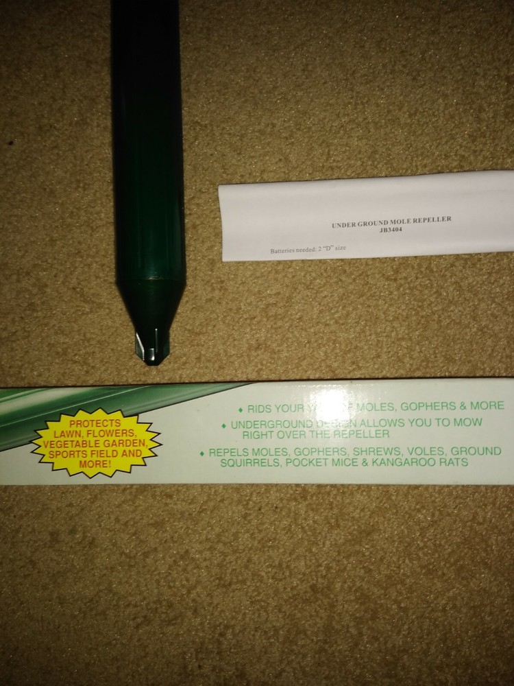 Jobar's Underground Sonic Mole/Gopher Repeller. NEW. FREE Shipping