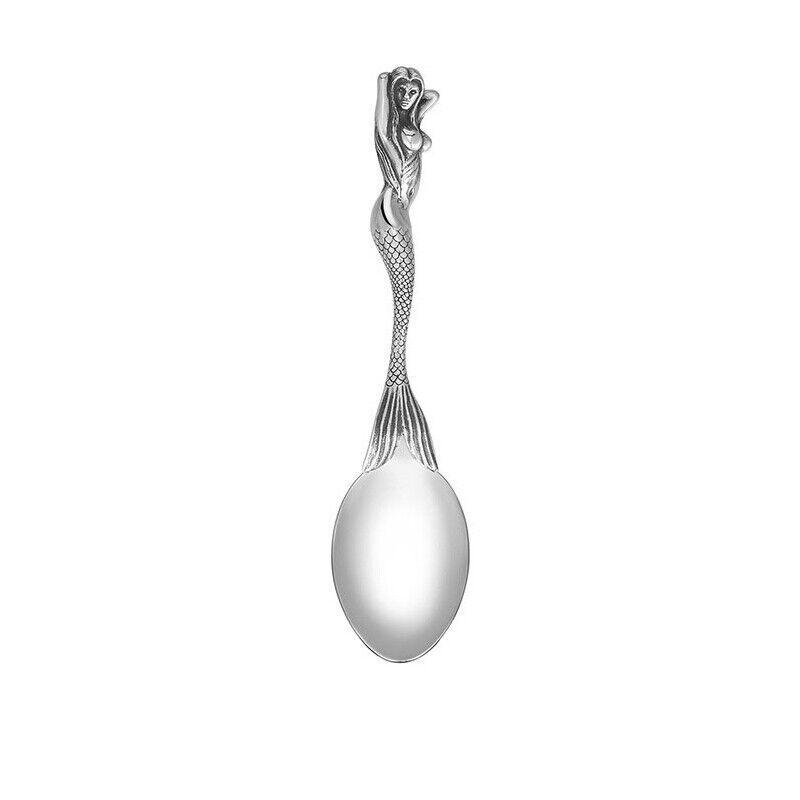 Stainless Mermaid Angel Skull Skeleton Spoon Fork Dinnerware Set Tableware Gift