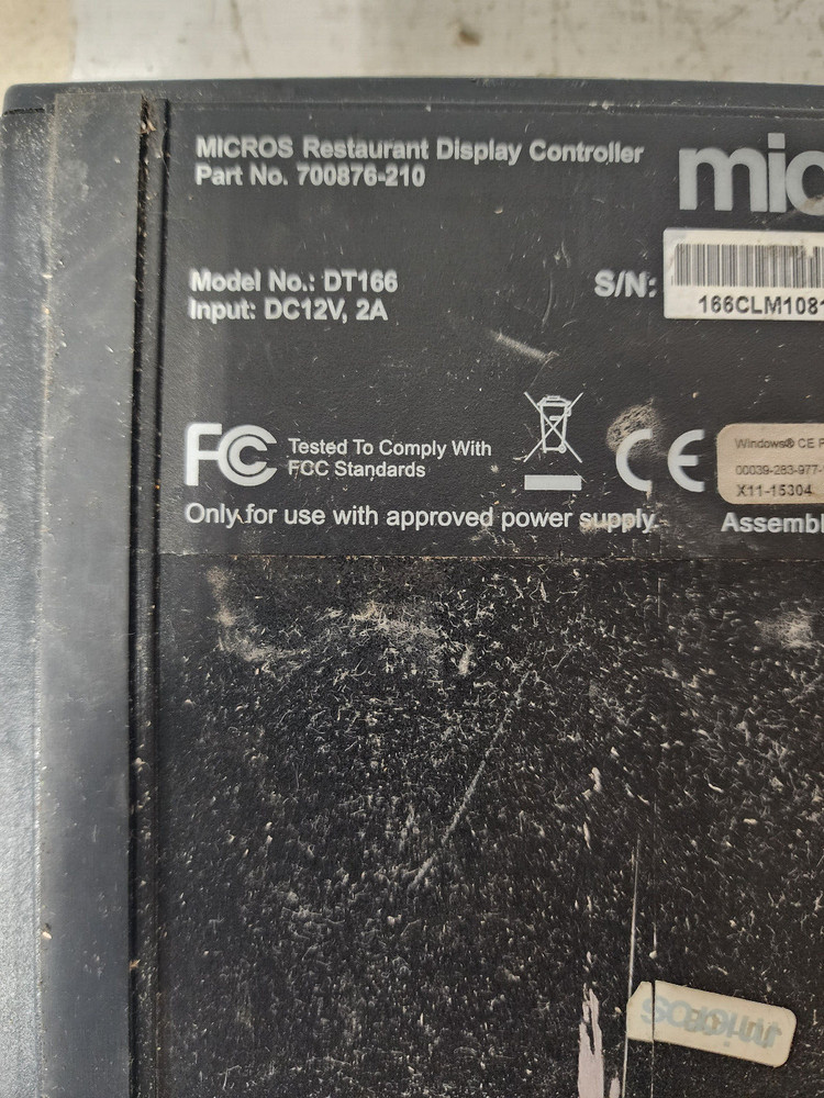 LOT OF 9 MICROS Restaurant Display Controller Model DT166