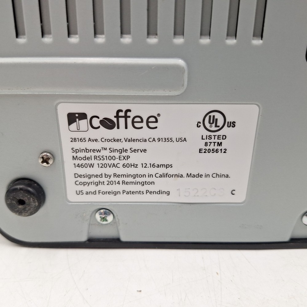 iCoffee RSS100-EXP SpinBrew Silver and Black Single Serve Coffee Brewer