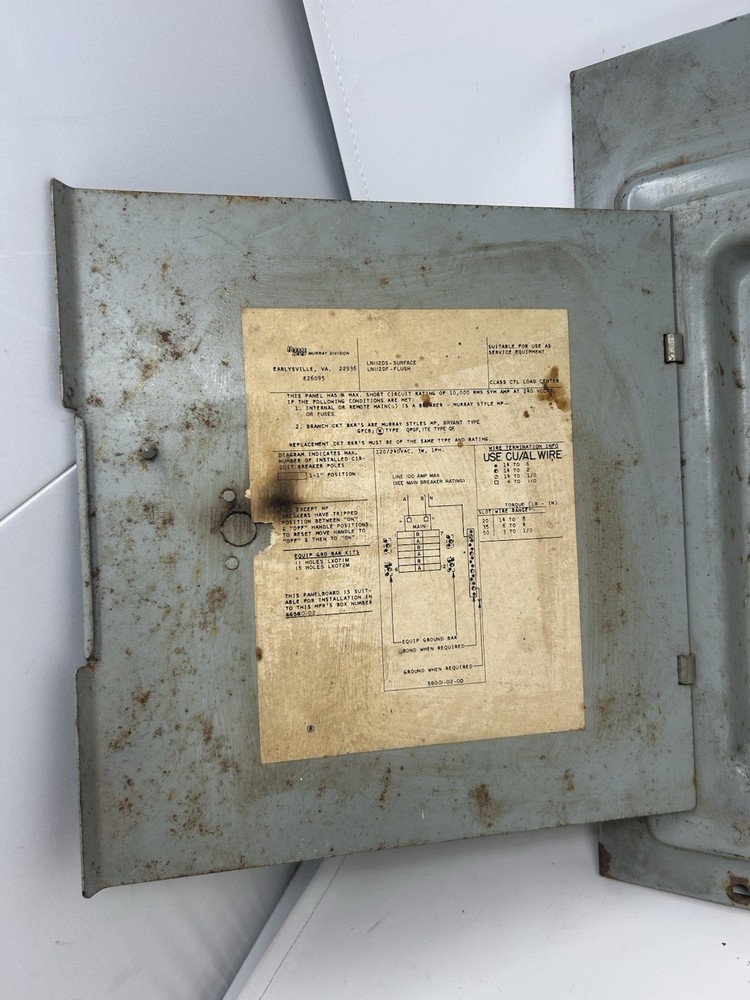 Murray Circuit Breaker Panel Box Cover