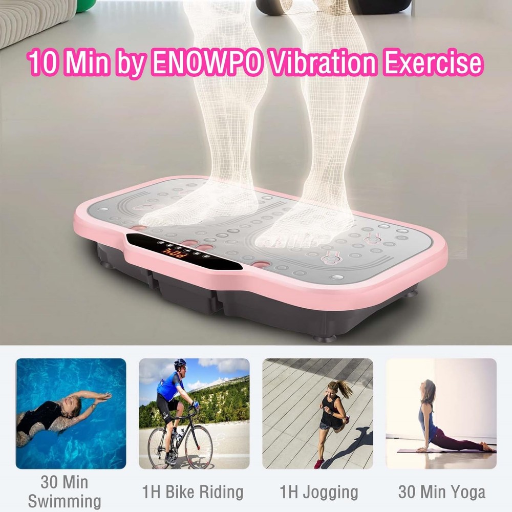 Vibration Plate Exercise Machine, Vibrating Fitness Platform Whole Body Shake...