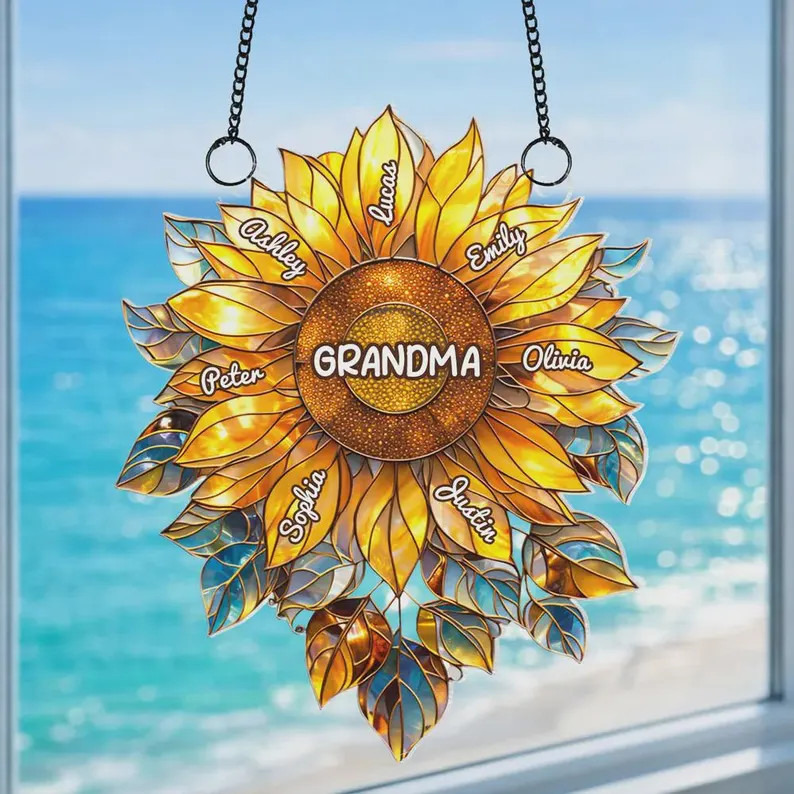 Personalized Grandma Acrylic Suncatcher Custom Gift Idea