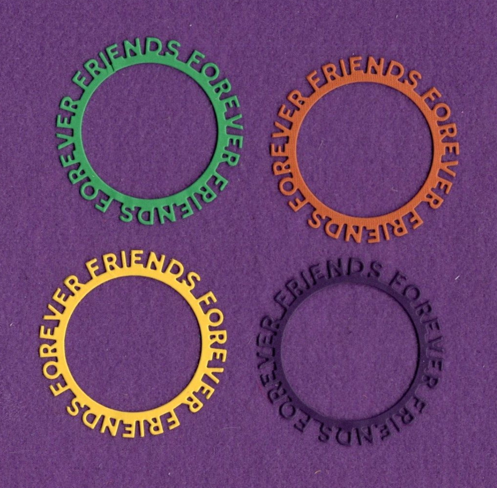 FRIENDS FOREVER  # 2 die cuts scrapbook cards