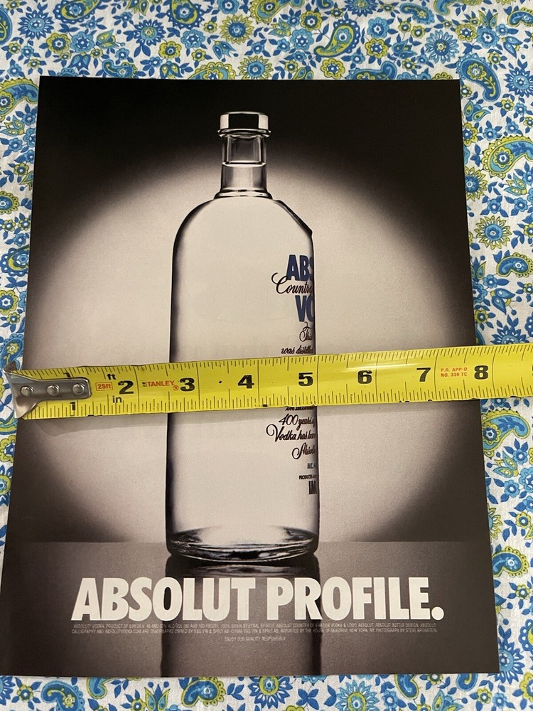 Absolut Vodka 1998 Print Ad Absolut Profile