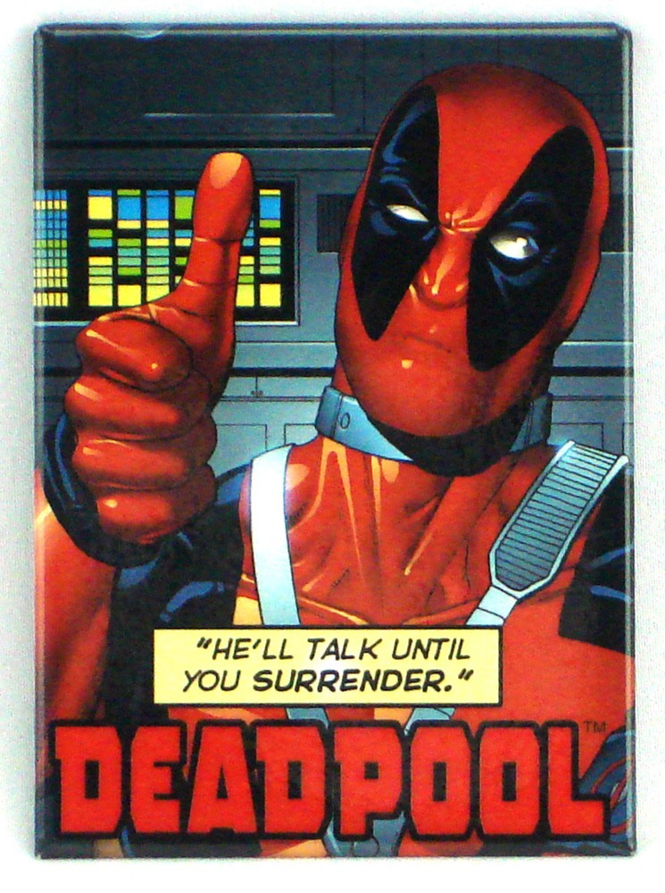 Deadpool Refrigerator Magnet Marvel Comics He'll Talk Until You Surrender New