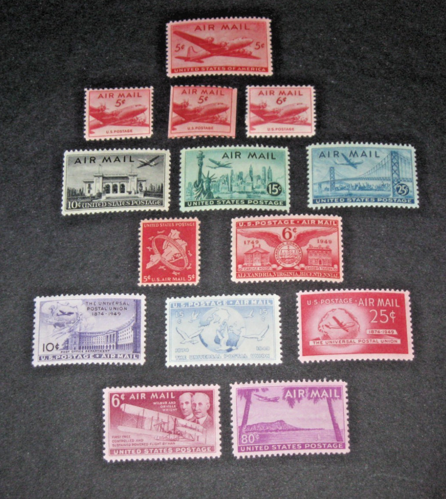 US AIR MAIL MNH COMPLETE SET 1946- 1952