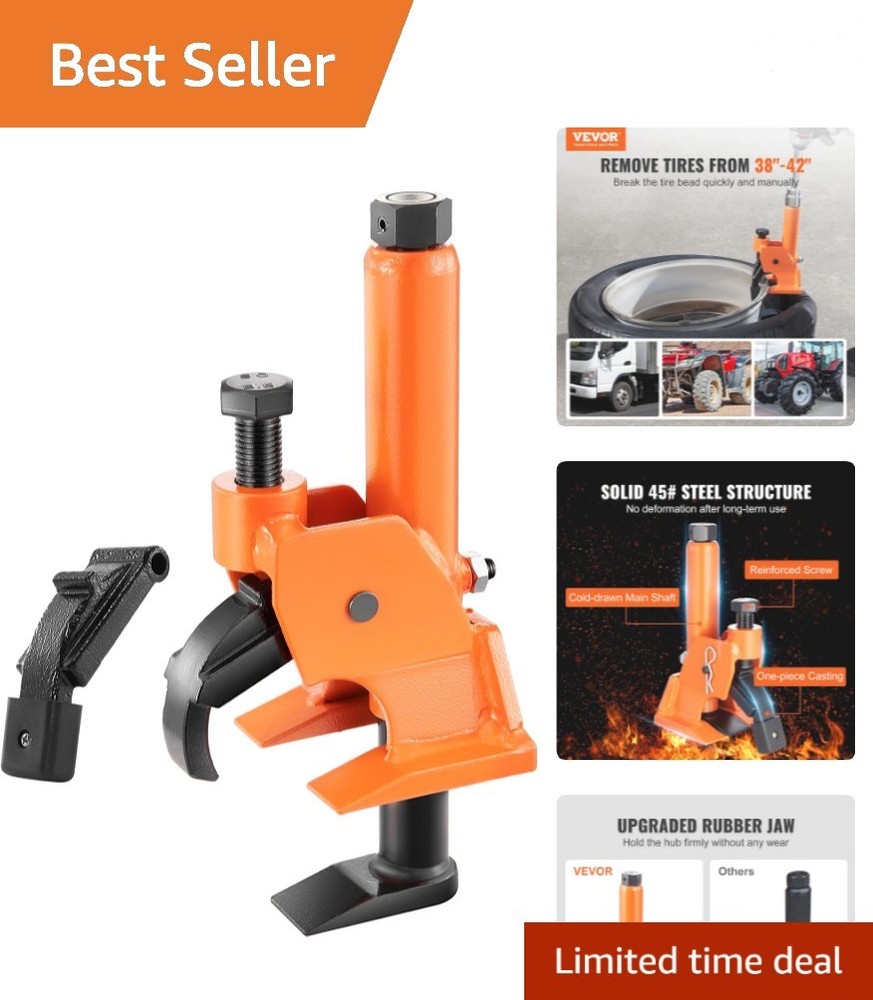 Manual Tire Changer Tool for 38-42" Tires | Durable Rubber Pad & Easy Operation
