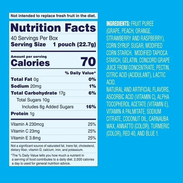 Welch's, Made With Real Fruit Fruit Snacks, Mixed Fruit, 0.8 oz, 40 Count